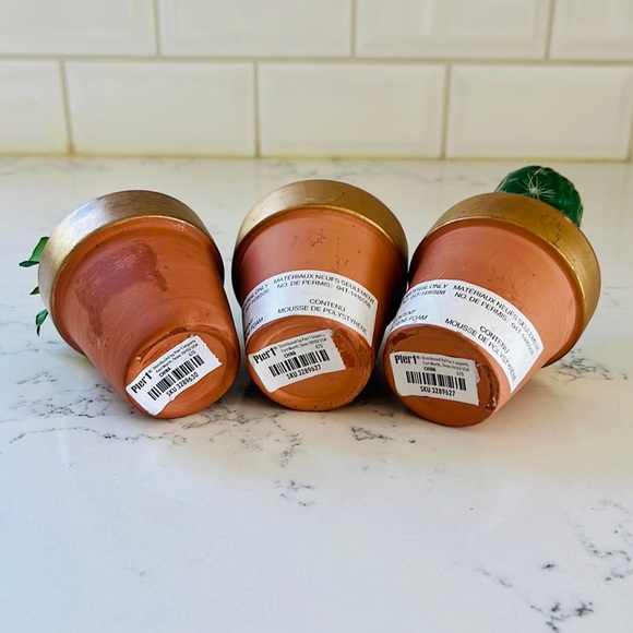 Pier 1 set of three faux mini decorative cactus - Picture 13 of 15